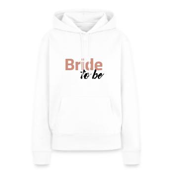 future mariée - Sweat à capuche Premium bio Femme - blanc - Devant - Julia (174cm)