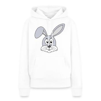 Hase Osterhase Häschen Hasenzähne Hasen Ostern - Frauen Premium Bio Hoodie - Weiß - Vorne - Julia (174cm)