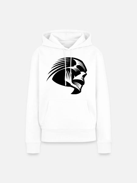 Totenkopf - Frauen Premium Bio Hoodie - Weiß