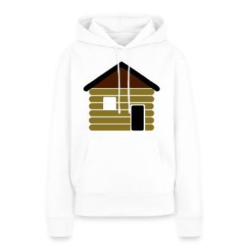 maison - Sweat à capuche Premium bio Femme - blanc - Devant - Julia (174cm)