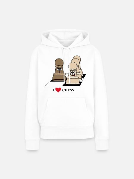 Schach, Bauer, Chess - Frauen Premium Bio Hoodie - Weiß