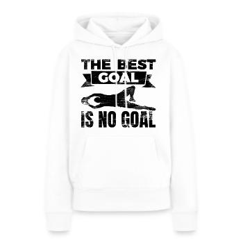 Das beste Tor ist kein Tor zu kassieren - Frauen Premium Bio Hoodie - Weiß - Vorne - Julia (174cm)