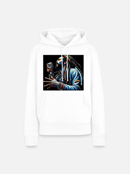 Dreadlock Vibes - Frauen Premium Bio Hoodie - Weiß