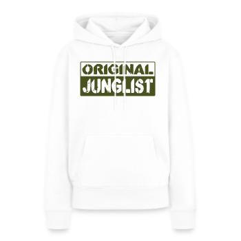Original Junglist DNB Drum n Bass Green Remix - Sweat à capuche Premium bio Femme - blanc - Devant - Julia (174cm)