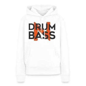 Drum n Bass Big Tangerine N Edition - Sweat à capuche Premium bio Femme - blanc - Devant - Julia (174cm)
