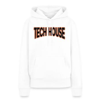 Tech House Techno House Musique - Sweat à capuche Premium bio Femme - blanc - Devant - Julia (174cm)