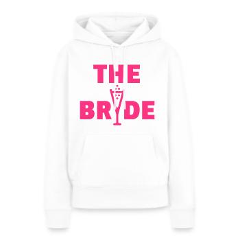The Bride Bubbly (Hen Night Party / Neon Pink) - Women’s Premium Organic Hoodie - white - Front - Julia (174cm)