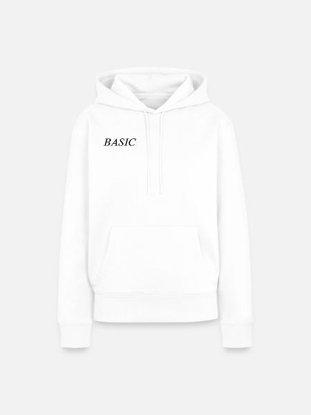 "Basic" - Frauen Premium Bio Hoodie - Weiß