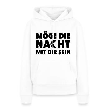 Möge die Nacht mit dir sein Nachtleben - Frauen Premium Bio Hoodie - Weiß - Vorne - Julia (174cm)