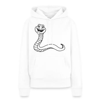 tête de serpent monstre boese dangereux la - Sweat à capuche Premium bio Femme - blanc - Devant - Julia (174cm)