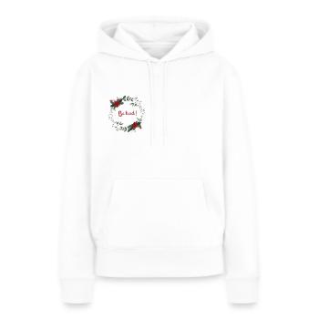 Be kind - Women’s Premium Organic Hoodie - white - Front - Julia (174cm)