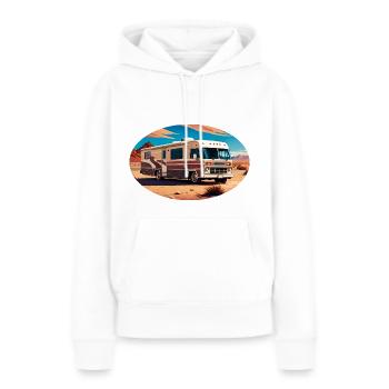 ROAD TRIP - Frauen Premium Bio Hoodie - Weiß - Vorne - Julia (174cm)