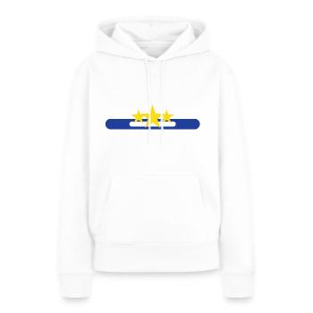 Étoiles - Sweat à capuche Premium bio Femme - blanc - Devant - Julia (174cm)