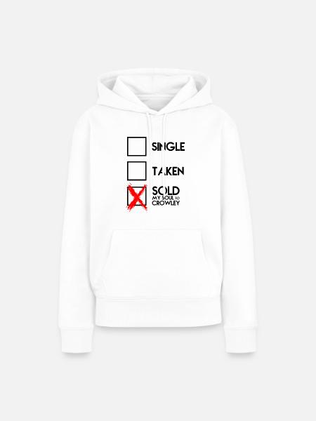 SOLD, GESCHENK - Frauen Premium Bio Hoodie - Weiß