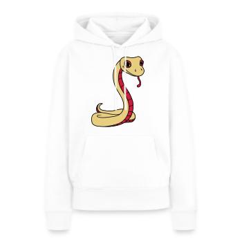 serpent visage tête gecko lézard reptile réel - Sweat à capuche Premium bio Femme - blanc - Devant - Julia (174cm)
