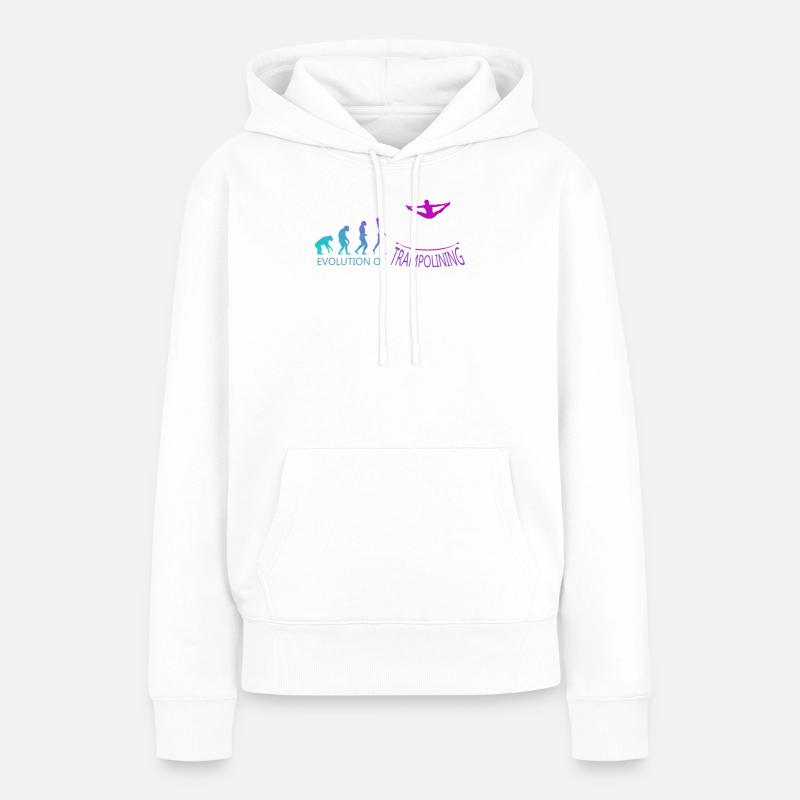 Evolution du trampoline - Sweat à capuche Premium bio Femme - blanc