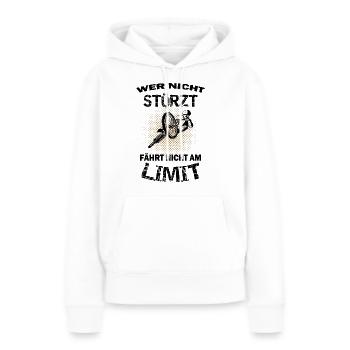 Faire du vélo chuter la limite - Sweat à capuche Premium bio Femme - blanc - Devant - Julia (174cm)