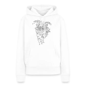 erreur - Sweat à capuche Premium bio Femme - blanc - Devant - Julia (174cm)