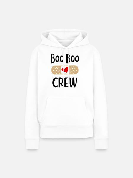 Boo Boo Crew - Frauen Premium Bio Hoodie - Weiß