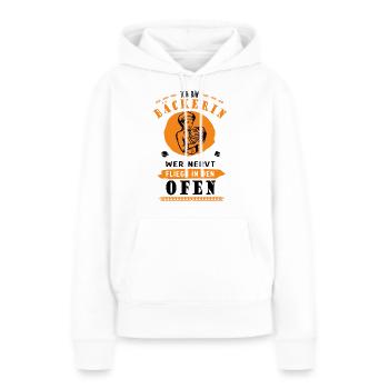 BÄCKERIN BACKEN HANDWERK BÄCKEREI AUSBILDUNG - Frauen Premium Bio Hoodie - Weiß - Vorne - Julia (174cm)