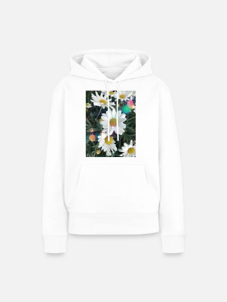 Spotlight Gänseblümchen - Frauen Premium Bio Hoodie - Weiß