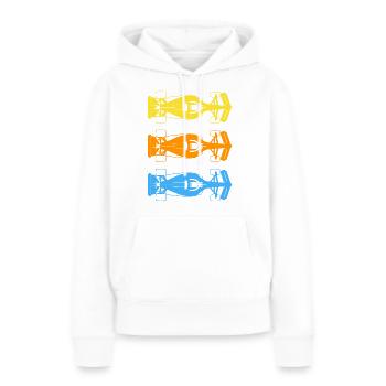 Rennwagen True Graphic Print - Frauen Premium Bio Hoodie - Weiß - Vorne - Julia (174cm)