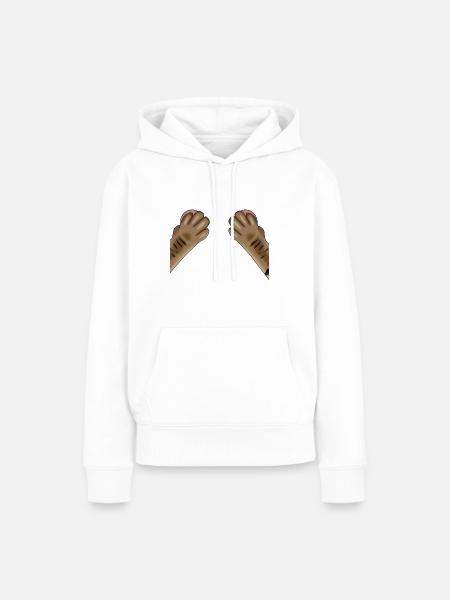 Katzen Pfoten - Frauen Premium Bio Hoodie - Weiß