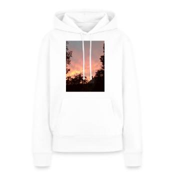 Brennender Himmel - Frauen Premium Bio Hoodie - Weiß - Vorne - Julia (174cm)