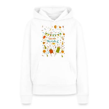 Geburtstag - Frauen Premium Bio Hoodie - Weiß - Vorne - Julia (174cm)