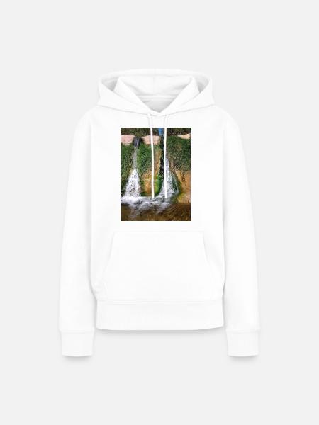 Double waterfall - Frauen Premium Bio Hoodie - Weiß