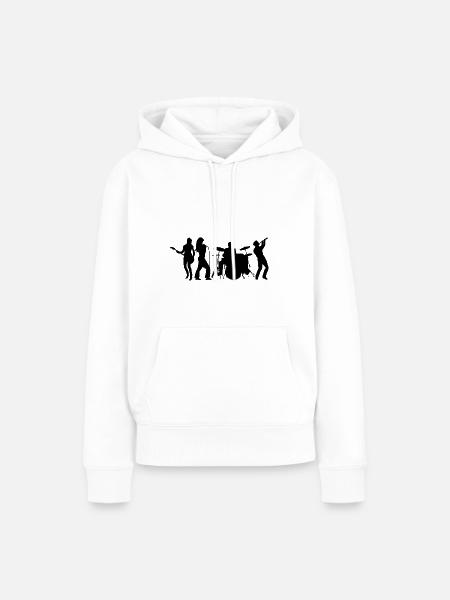 Band - Frauen Premium Bio Hoodie - Weiß