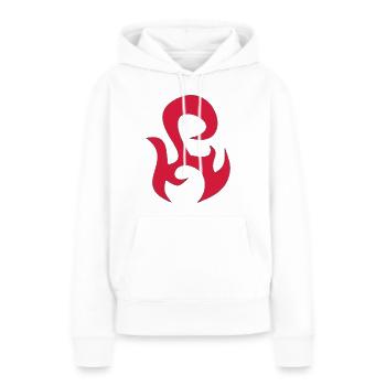 tribal - Sweat à capuche Premium bio Femme - blanc - Devant - Julia (174cm)