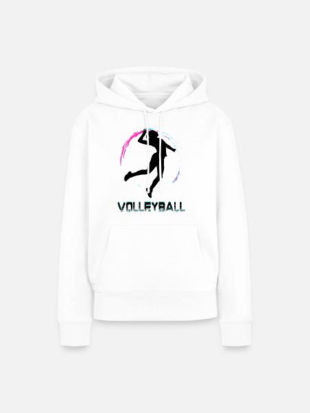 Volleyball - Frauen Premium Bio Hoodie - Weiß