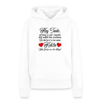 Tante werdene verkünden zur Geburt Geworden Neue - Frauen Premium Bio Hoodie - Weiß - Vorne - Julia (174cm)