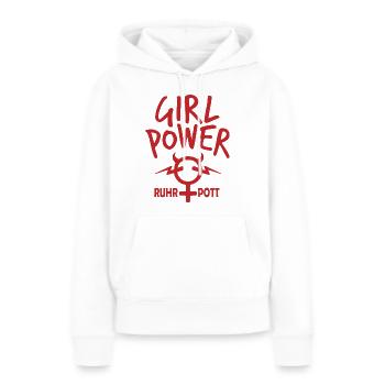 Ruhrpott Girlpower - Frauen Premium Bio Hoodie - Weiß - Vorne - Julia (174cm)
