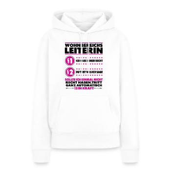 Wohnbereichsleiterin WBL Beste Lustig Spruch - Frauen Premium Bio Hoodie - Weiß - Vorne - Julia (174cm)