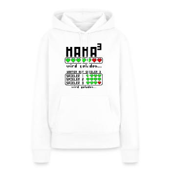 Drillingsmama werdene Mama Hoch 3 Drillinge - Frauen Premium Bio Hoodie - Weiß - Vorne - Julia (174cm)