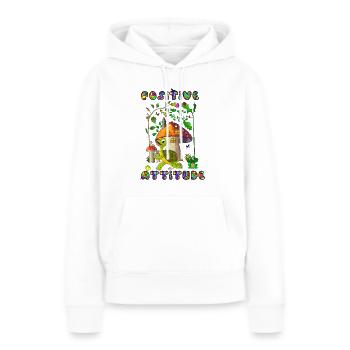 Animaux - Sweat à capuche Premium bio Femme - blanc - Devant - Julia (174cm)