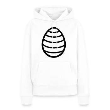 Oeuf de Pâques - Sweat à capuche Premium bio Femme - blanc - Devant - Julia (174cm)