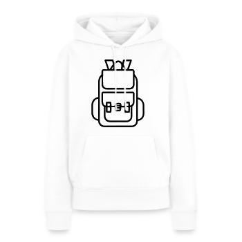 Rucksack - Frauen Premium Bio Hoodie - Weiß - Vorne - Julia (174cm)