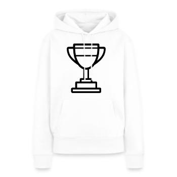 trophée - Sweat à capuche Premium bio Femme - blanc - Devant - Julia (174cm)