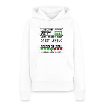 Feuerwehrfrau Feuerwehr Ausbildung Beginn Mädchen - Frauen Premium Bio Hoodie - Weiß - Vorne - Julia (174cm)