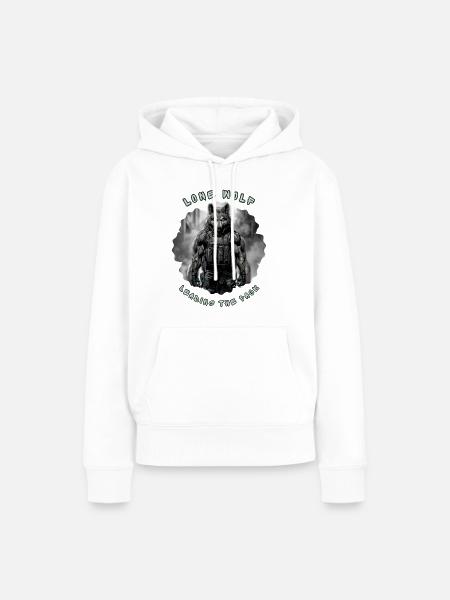 Lone Wolf Commando – Taktischer Alpha-Soldat - Frauen Premium Bio Hoodie - Weiß