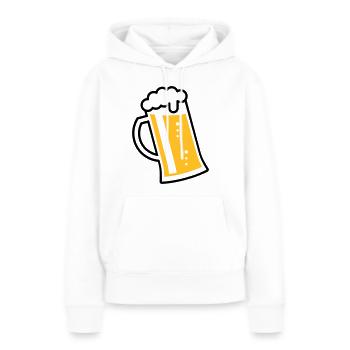 Maßkrug (bière / mug à bière / verre à bière / R /\/ 2C) - Sweat à capuche Premium bio Femme - blanc - Devant - Julia (174cm)
