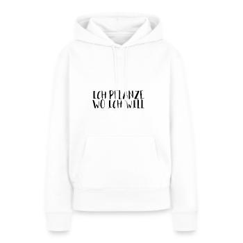 Pflanzen - Frauen Premium Bio Hoodie - Weiß - Vorne - Julia (174cm)