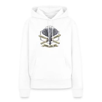 Hannibal Erbe - Frauen Premium Bio Hoodie - Weiß - Vorne - Julia (174cm)