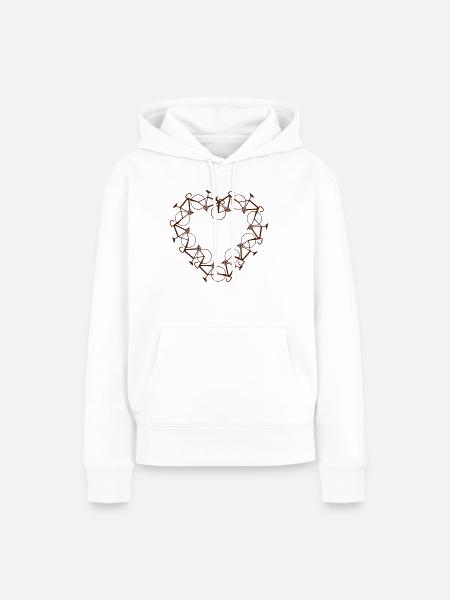 racing-bicycle_heart - Frauen Premium Bio Hoodie - Weiß