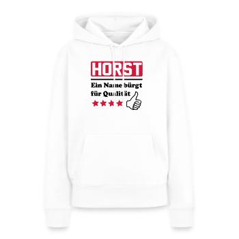 horst - Frauen Premium Bio Hoodie - Weiß - Vorne - Julia (174cm)