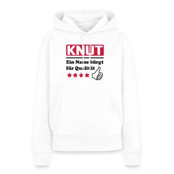 knut - Frauen Premium Bio Hoodie - Weiß - Vorne - Julia (174cm)