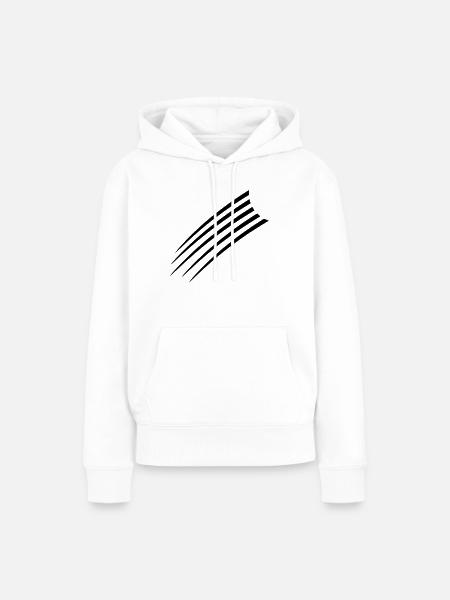Cool Lines Pattern - Frauen Premium Bio Hoodie - Weiß